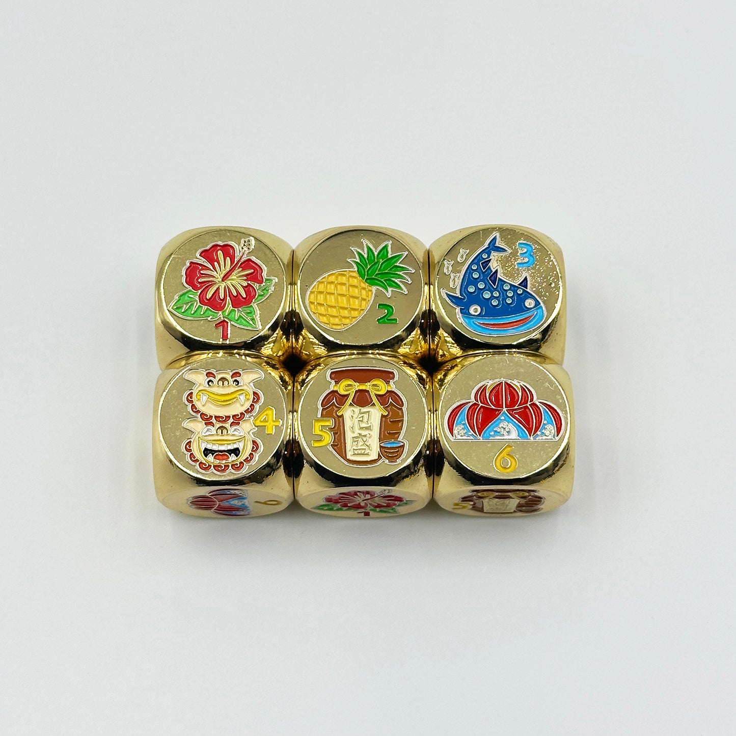 Okinawan Culture Engraved Dice