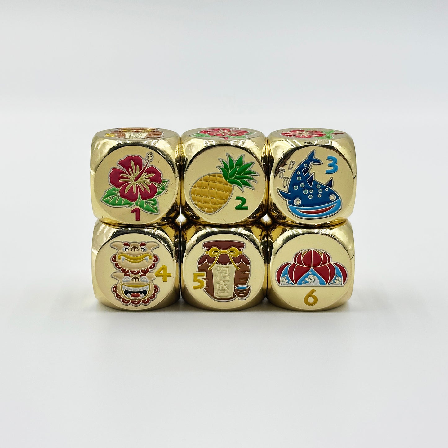 Okinawan Culture Engraved Dice