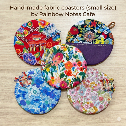 Hand-made Fabric Coasters - Round Cup sized